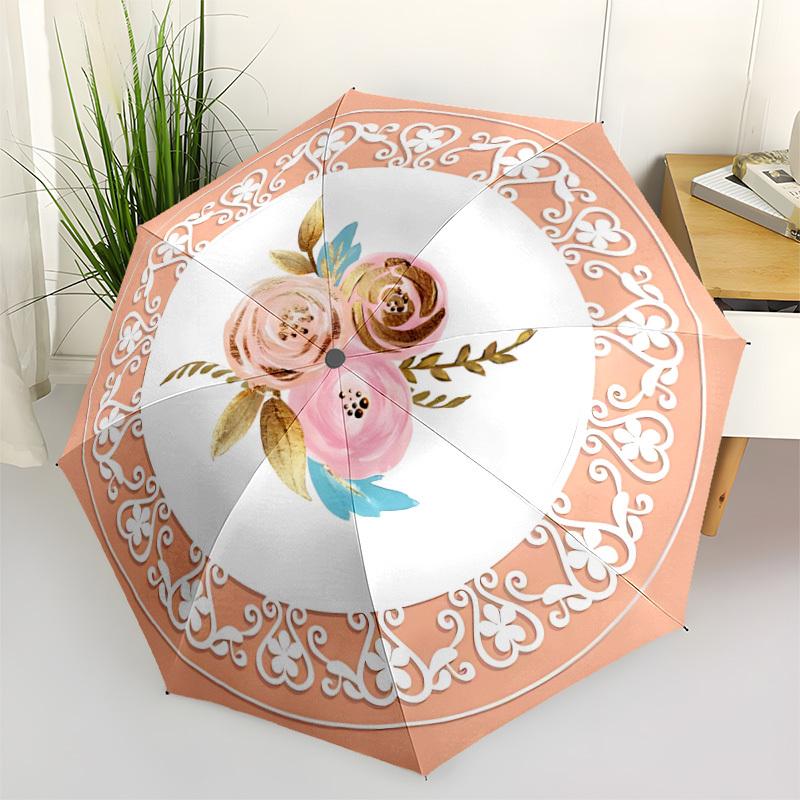 1pc Floral Decor Automatic Opening/Closing Folding Umbrella with 8 Ribs, Plastic Handle, Windproof Portable Sunshade Umbrella yy251222188
1pc Floral Decor Automatic Opening/Closing Folding Umbrella with 8 Ribs, Plastic Handle, Windproof Portable Sunshade Umbrella yy251222188