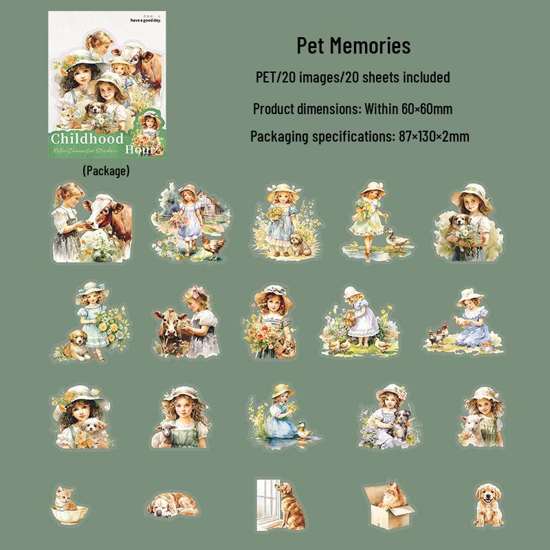 Retro Childhood Theme PET Stickers for Journals: Creative Collage Set, 6 Styles
Retro Childhood Theme PET Stickers for Journals: Creative Collage Set, 6 Styles
