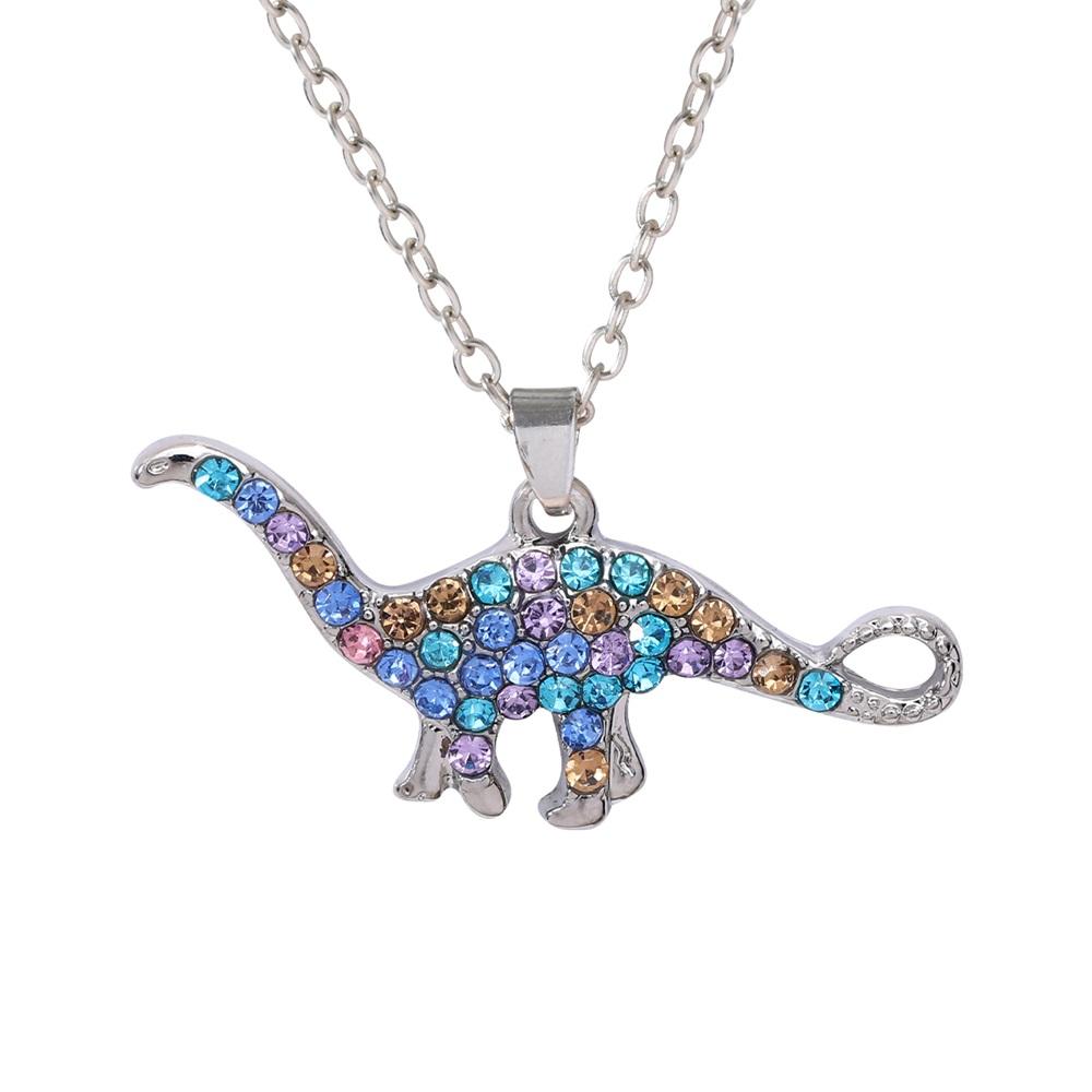 New 8 Styles Colorful Crystal Dinosaur Pendant Necklace Pterosaur Tyrannosaurus Rex Triceratops Velocipes Charm Choker For Women 50cm
New 8 Styles Colorful Crystal Dinosaur Pendant Necklace Pterosaur Tyrannosaurus Rex Triceratops Velocipes Charm Choker For Women 50cm