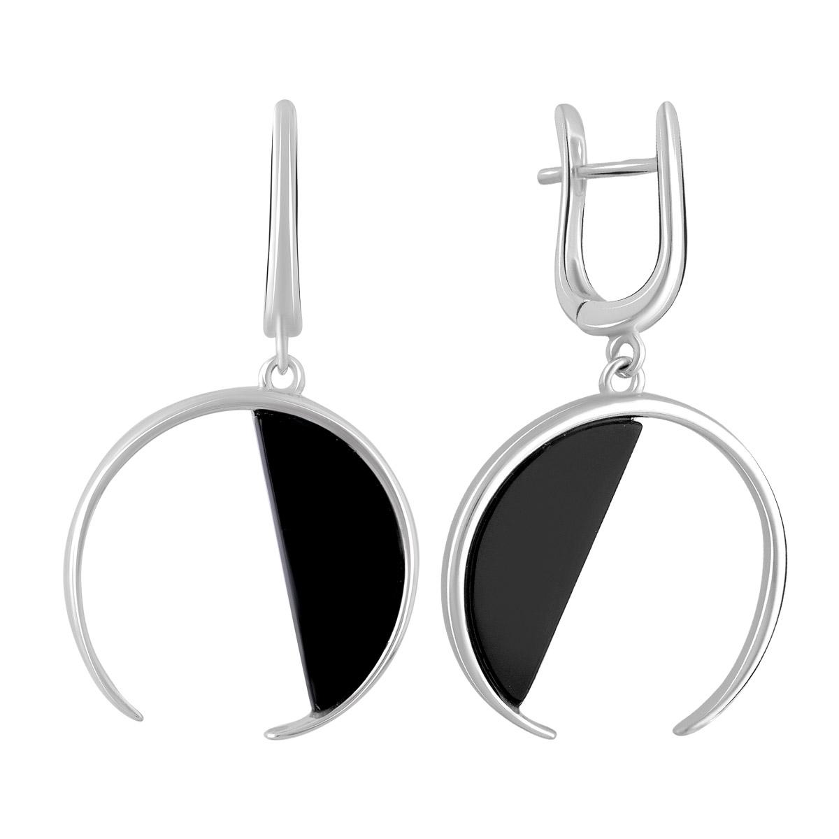 Срібні сережки з натуральним оніксом (2108559) чорний
Срібні сережки з натуральним оніксом (2108559) чорний