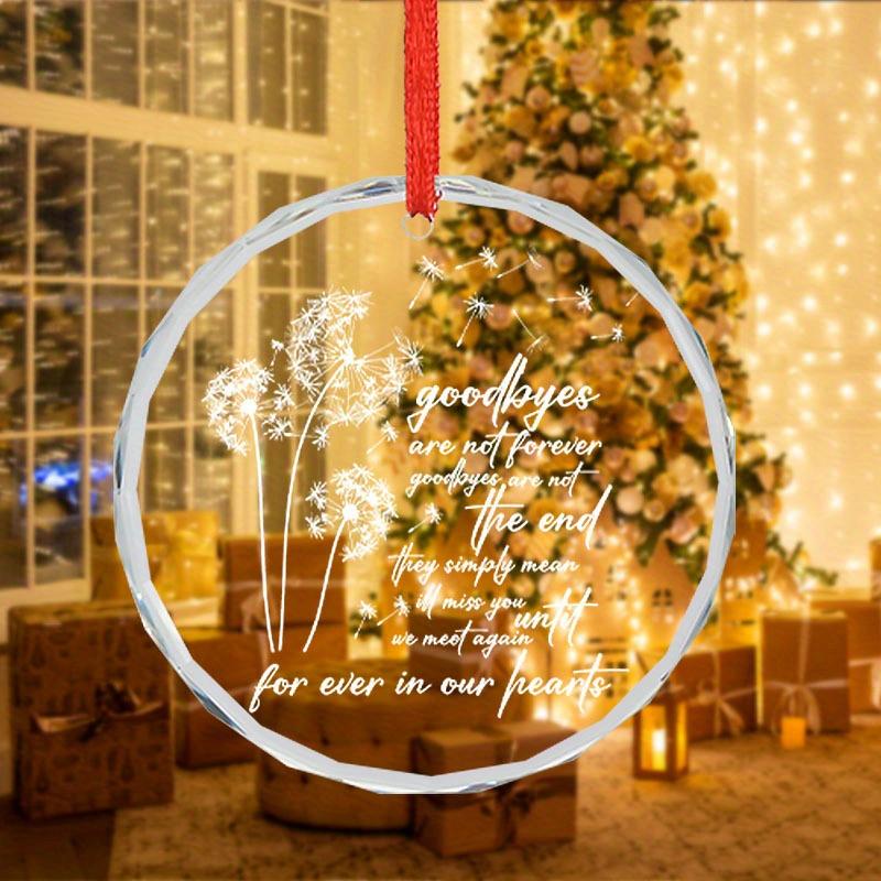 1 шт./2 шт. Памятные подарки - Подарки соболезнования в связи с утратой любимого человека, мамы, папы - Памятный сувенир об утрате - Рождественское украшение из стекла для соболезнования 1pc
1 шт./2 шт. Памятные подарки - Подарки соболезнования в связи с утратой любимого человека, мамы, папы - Памятный сувенир об утрате - Рождественское украшение из стекла для соболезнования 1pc