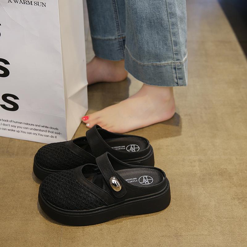 Thick-soled bag head half slippers women s 2025 new hole sandals summer women s shoes heightening breathable hollow mesh slippers 40 чёрный
Thick-soled bag head half slippers women s 2025 new hole sandals summer women s shoes heightening breathable hollow mesh slippers 40 чёрный