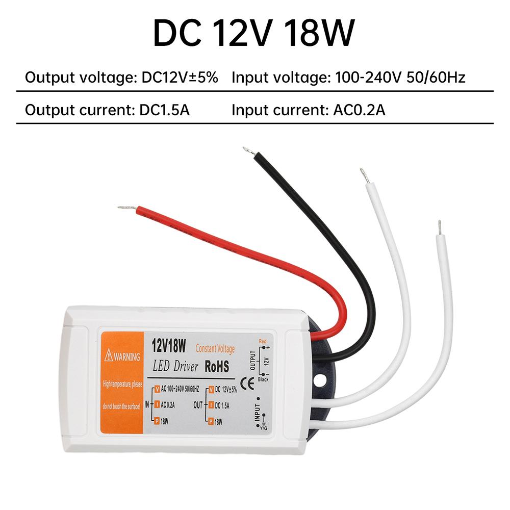 DC12V Power Supply AC90-240V 110V 220V to 12V LED Power Transformer Adapter 18W 28W 48W 12V LED Driver for LED Strip Light
DC12V Power Supply AC90-240V 110V 220V to 12V LED Power Transformer Adapter 18W 28W 48W 12V LED Driver for LED Strip Light