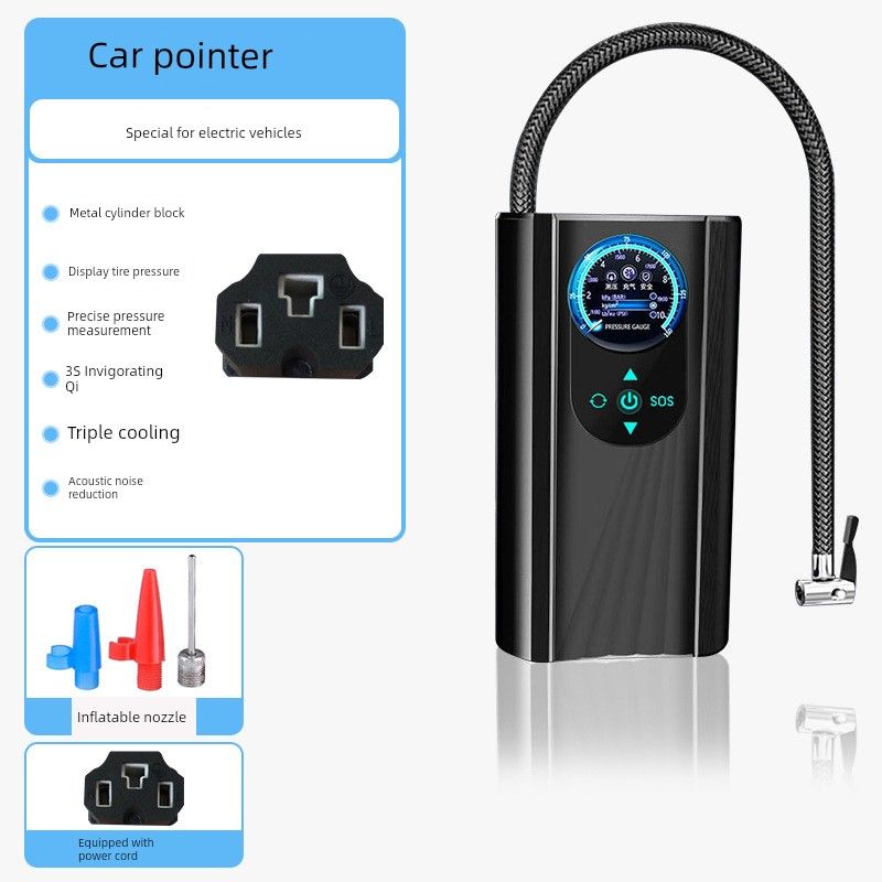 Vehicle Air Pump Portable Wireless on-Board Air Pump Electric Car Tire Pump Car Pointer Model (for Electric Vehicles Only)
Vehicle Air Pump Portable Wireless on-Board Air Pump Electric Car Tire Pump Car Pointer Model (for Electric Vehicles Only)