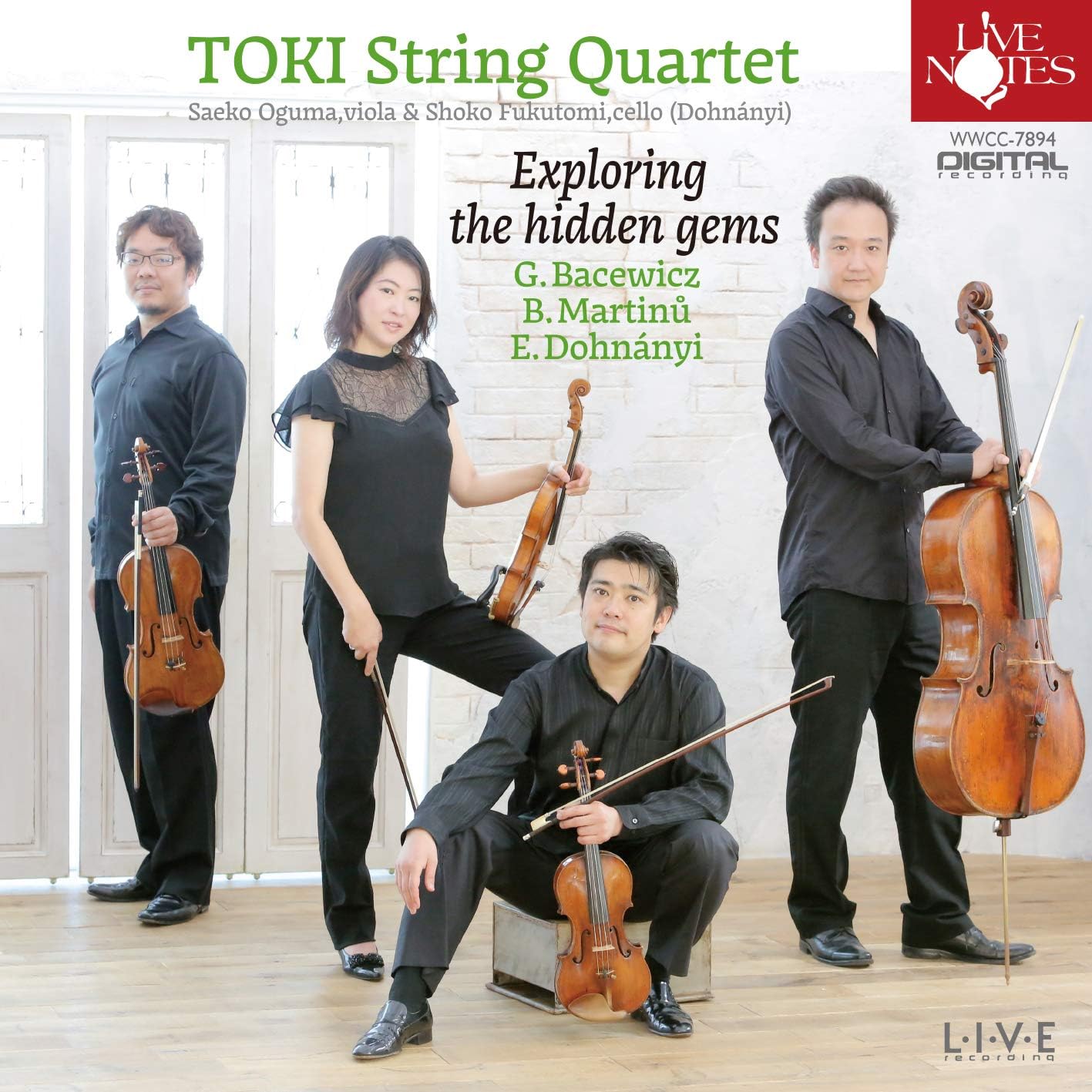 CD TOKI STRING QUARTET, HATSEVICH, MAR - TOKI String Quartet Live Selection WWCC7894 Japan Classical Used
CD TOKI STRING QUARTET, HATSEVICH, MAR - TOKI String Quartet Live Selection WWCC7894 Japan Classical Used