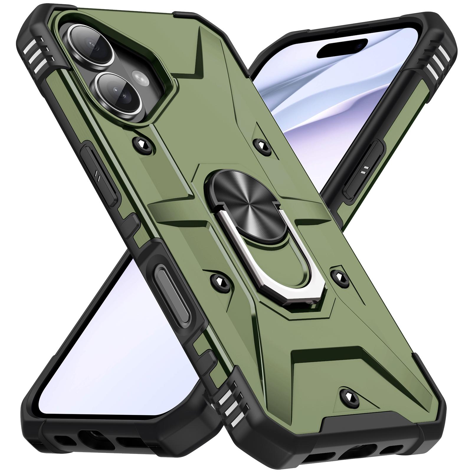 Чехол для iPhone 16 PC+ TPU Противоударный Чехол для телефона с Кольцом-подставкой Army Green
Чехол для iPhone 16 PC+ TPU Противоударный Чехол для телефона с Кольцом-подставкой Army Green