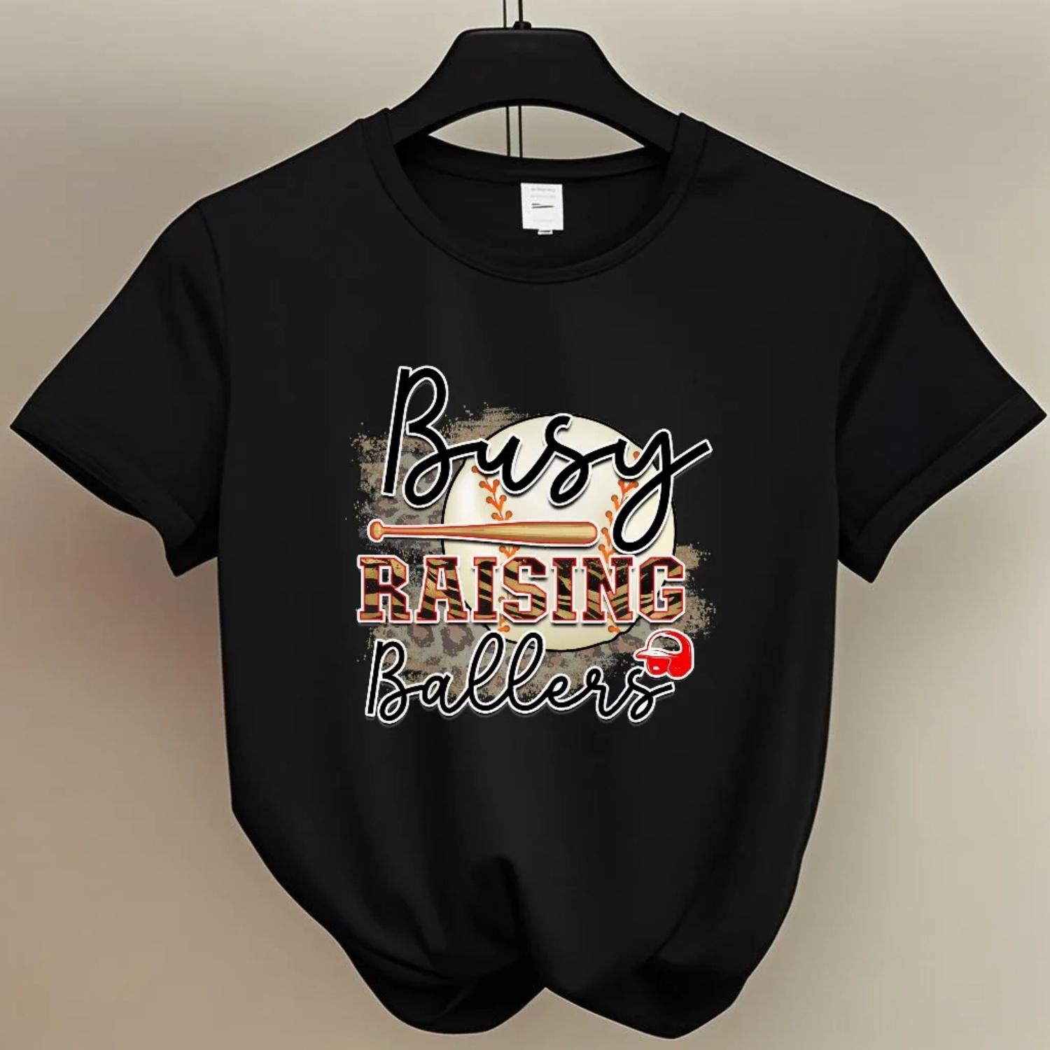 Women s Short Sleeve T-Shirt Busy Raising Ballers Print for Outdoor Summer Baseball Tournaments S чёрный
Women s Short Sleeve T-Shirt Busy Raising Ballers Print for Outdoor Summer Baseball Tournaments S чёрный
