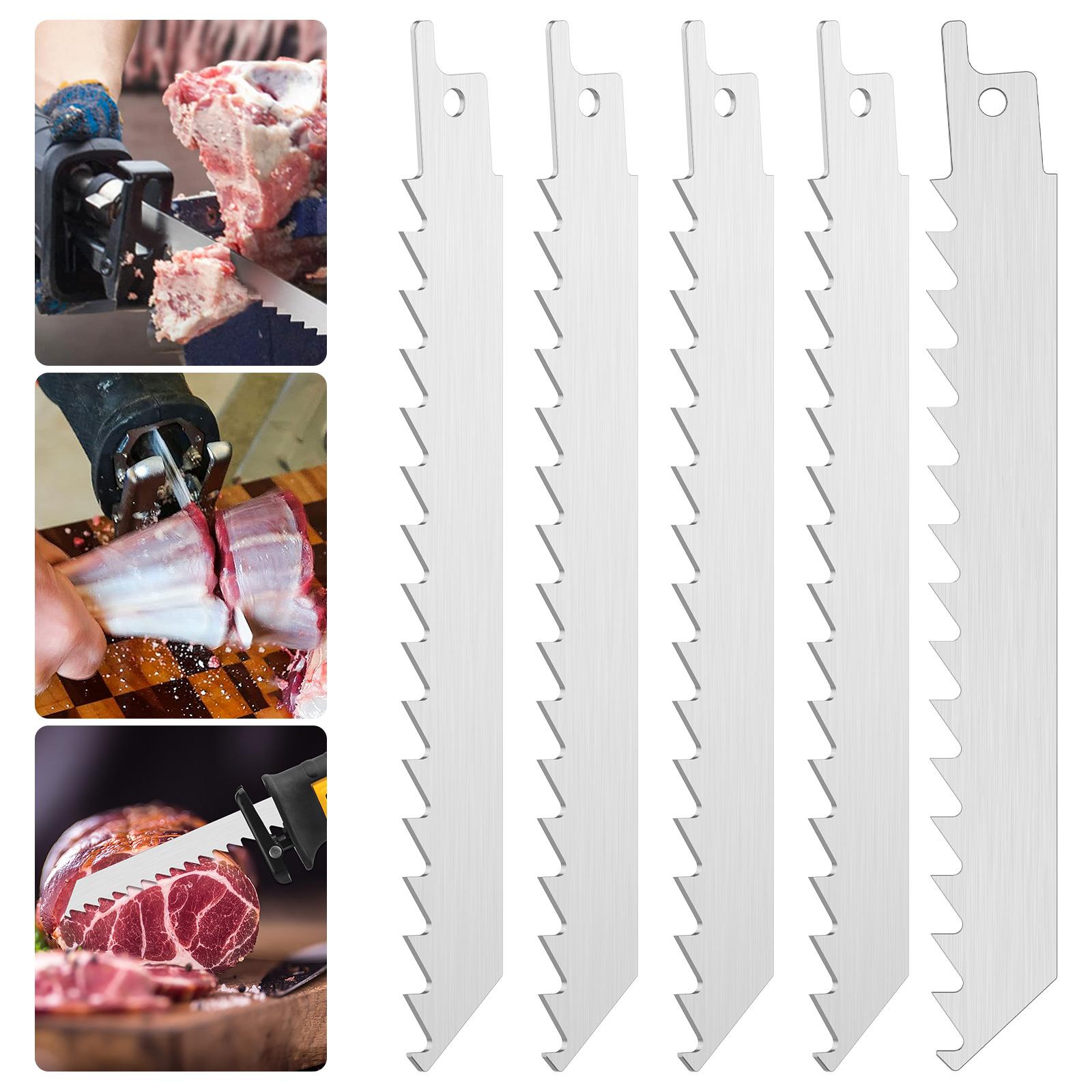 5Pcs 6 Inch Stainless Steel Metal Cutting Reciprocating Saw Blades, For Frozen Meat Bone Food Beef Fast Cutting Saw Blade
5Pcs 6 Inch Stainless Steel Metal Cutting Reciprocating Saw Blades, For Frozen Meat Bone Food Beef Fast Cutting Saw Blade