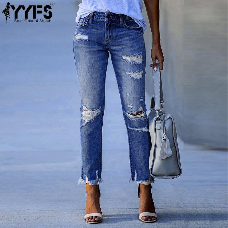 YYFS женские модные рваные джинсовые повседневные брюки со средней талией, повседневные брюки и капри
YYFS женские модные рваные джинсовые повседневные брюки со средней талией, повседневные брюки и капри
