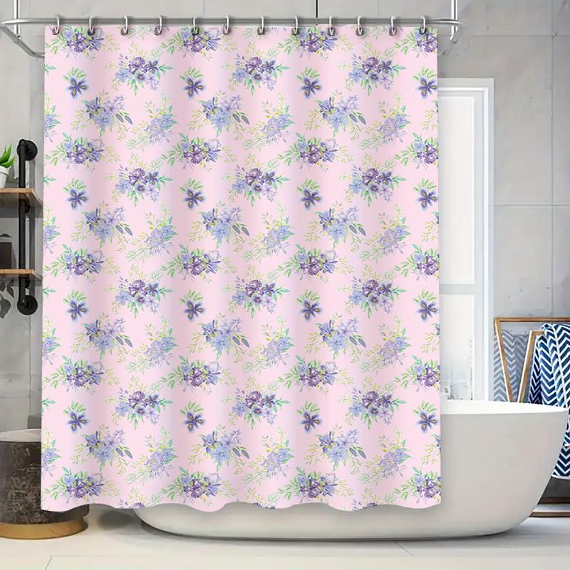 Purple Flower Shower Curtain Waterproof Fabric Decorative Bathroom Accessories Set Bath Towel Rack Hooks For Home Kitchen Sink S W60H190(CM)-1 Pcs
Purple Flower Shower Curtain Waterproof Fabric Decorative Bathroom Accessories Set Bath Towel Rack Hooks For Home Kitchen Sink S W60H190(CM)-1 Pcs