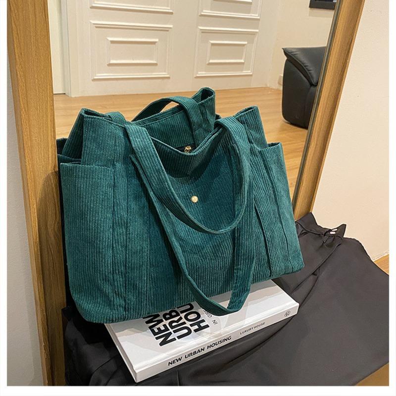New trendy corduroy portable tote bag for female literary students large-capacity shoulder cloth bag tide One Size
New trendy corduroy portable tote bag for female literary students large-capacity shoulder cloth bag tide One Size