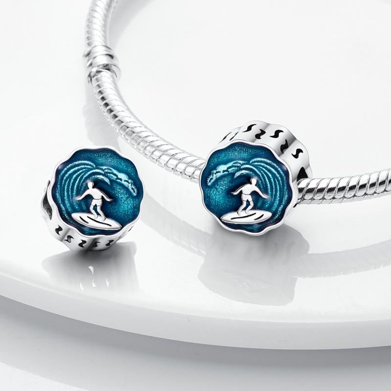 Plated 925 Silver surfing Charms Fit 925 Charms Bracelet Beads Jewelry Gifts for Women
Plated 925 Silver surfing Charms Fit 925 Charms Bracelet Beads Jewelry Gifts for Women