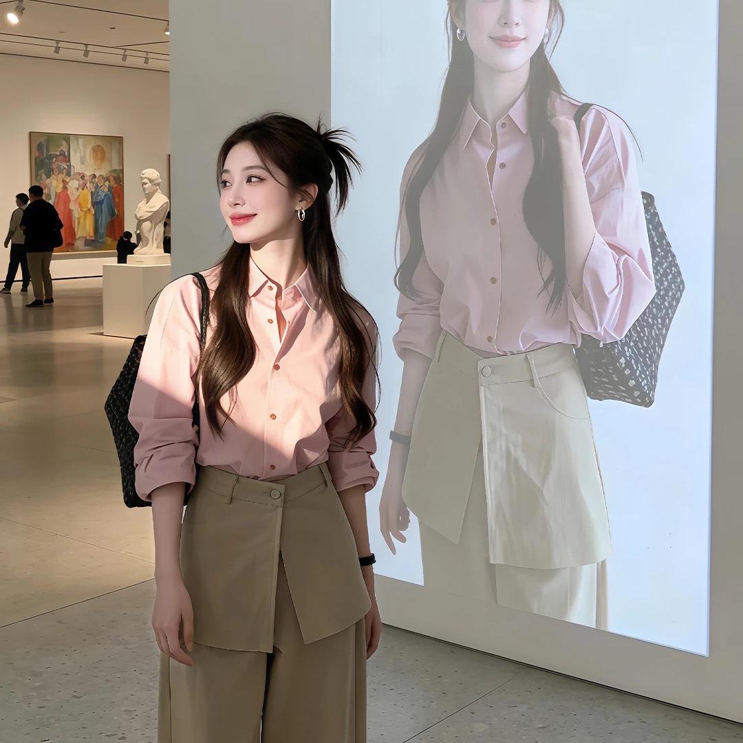 Korean Style Pink Shirt & Wide-Leg Pants Two-Piece Set - 2026 Spring Collection S
Korean Style Pink Shirt & Wide-Leg Pants Two-Piece Set - 2026 Spring Collection S