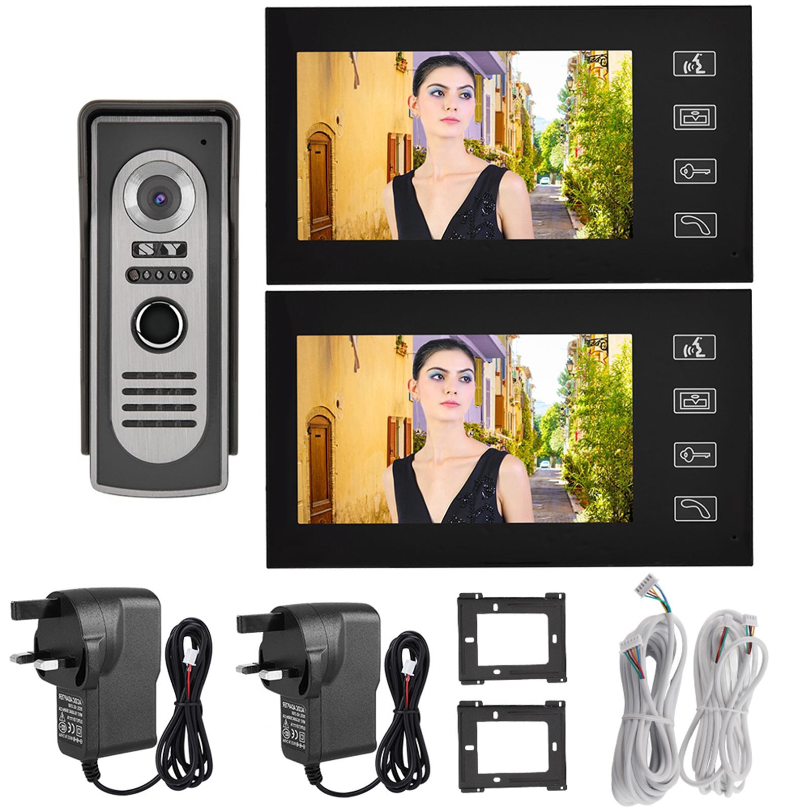 7-дюймовый ЖК-дисплей Проводной визуальный домофон Дверной звонок Ночное видение Домашний умный видеодомофон Комплект (USPlug)
7-дюймовый ЖК-дисплей Проводной визуальный домофон Дверной звонок Ночное видение Домашний умный видеодомофон Комплект (USPlug)