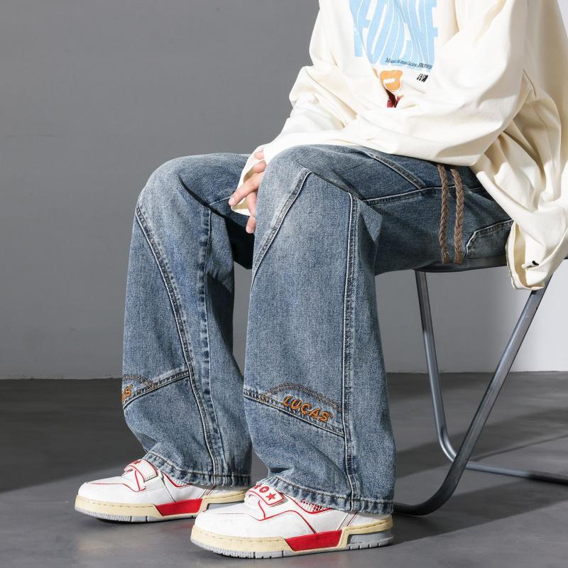 2026 New Four-Season Wide-Leg Patchwork Embroidered Loose Straight Blue Jeans for Men Trendy JEANS 4XL синій
2026 New Four-Season Wide-Leg Patchwork Embroidered Loose Straight Blue Jeans for Men Trendy JEANS 4XL синій