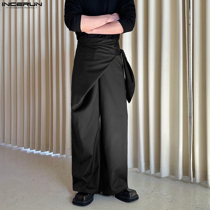 INCERUN Men Wrap Waist Solid Color Casual Long Wide Legs Pants Trousers 5XL сірий колір
INCERUN Men Wrap Waist Solid Color Casual Long Wide Legs Pants Trousers 5XL сірий колір