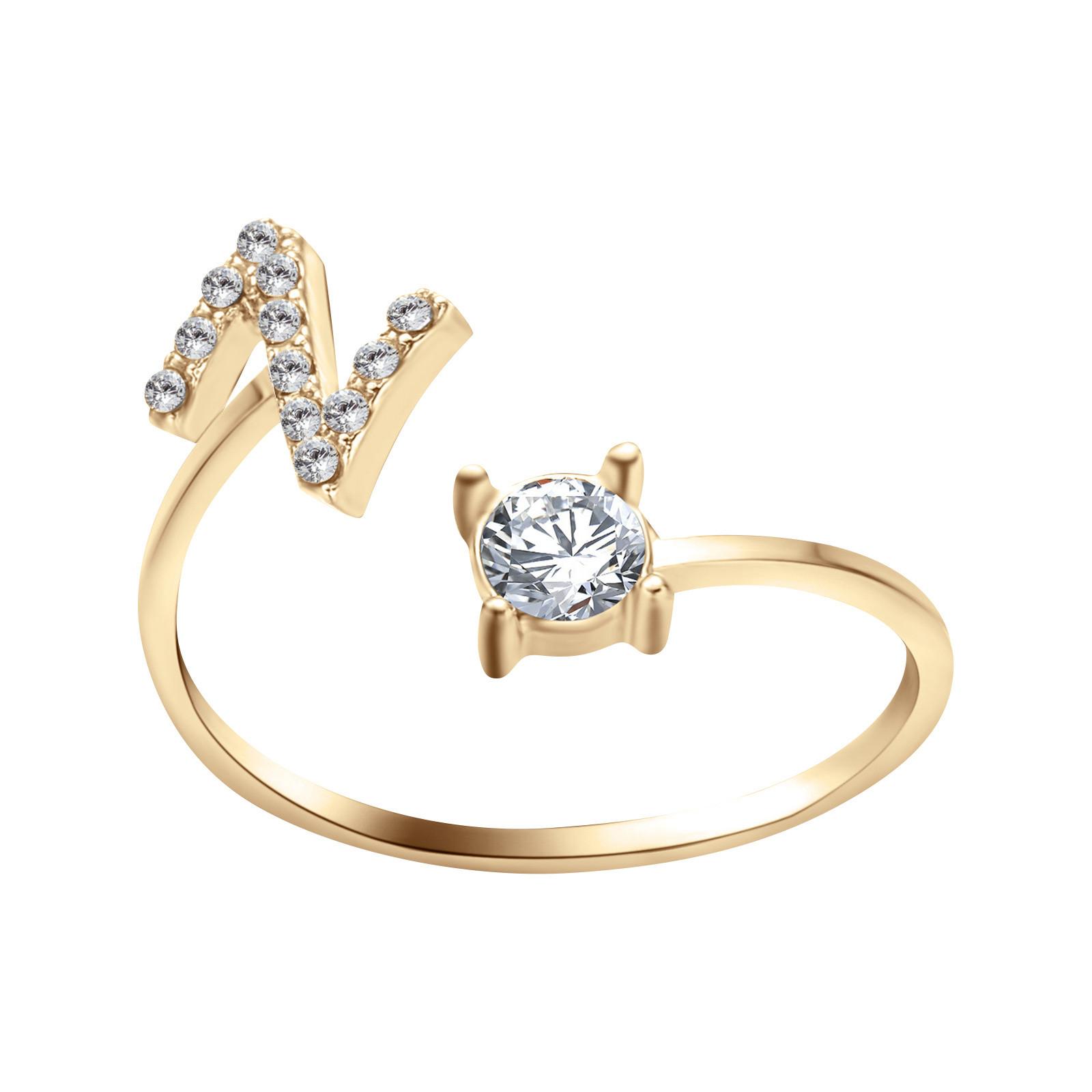 Letter Ring For Alphabet Diamond Adjustable Rings One Size
Letter Ring For Alphabet Diamond Adjustable Rings One Size