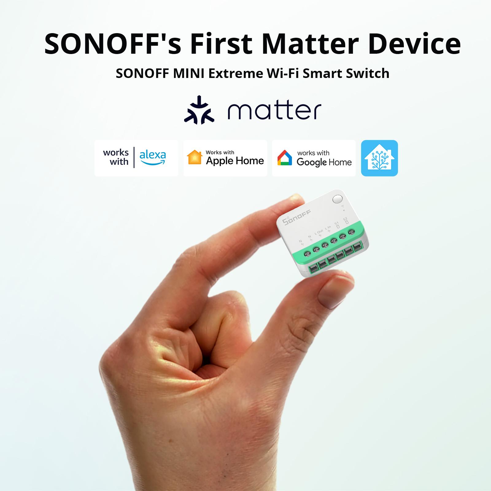 Умный переключатель SONOFF MINIR4M WiFi, сертифицированный Matter мини-выключатель освещения, режим отсоединения реле, безопасный и надежный, работает с внешним переключателем
Умный переключатель SONOFF MINIR4M WiFi, сертифицированный Matter мини-выключатель освещения, режим отсоединения реле, безопасный и надежный, работает с внешним переключателем