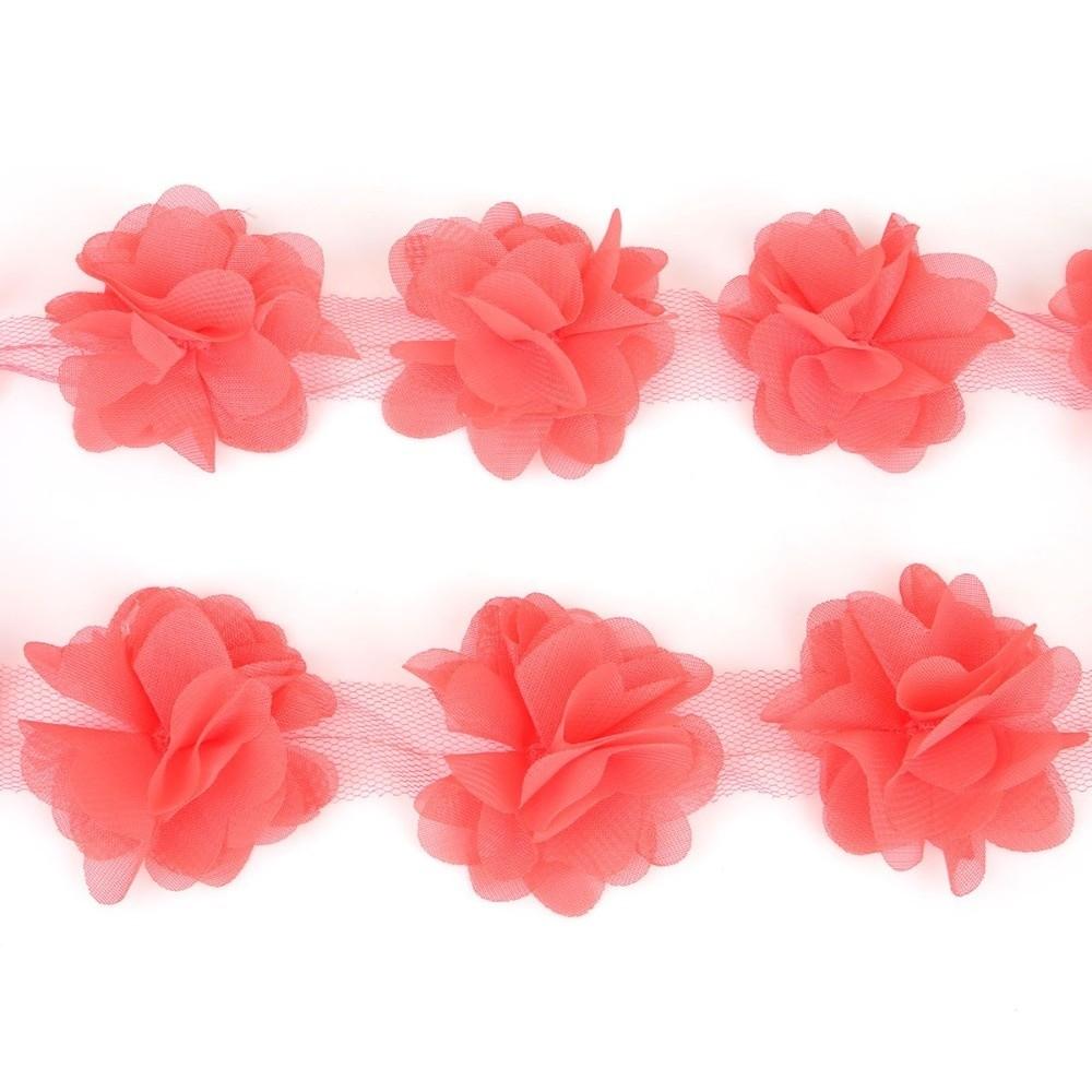Creative 5cm Wide Lace Flower Trim 2Yards 3D Chiffon Flowers Chiffon Lace Trim 24 Flowers Lace Ribbon Clothes Accessories темно-рожевого кольору
Creative 5cm Wide Lace Flower Trim 2Yards 3D Chiffon Flowers Chiffon Lace Trim 24 Flowers Lace Ribbon Clothes Accessories темно-рожевого кольору