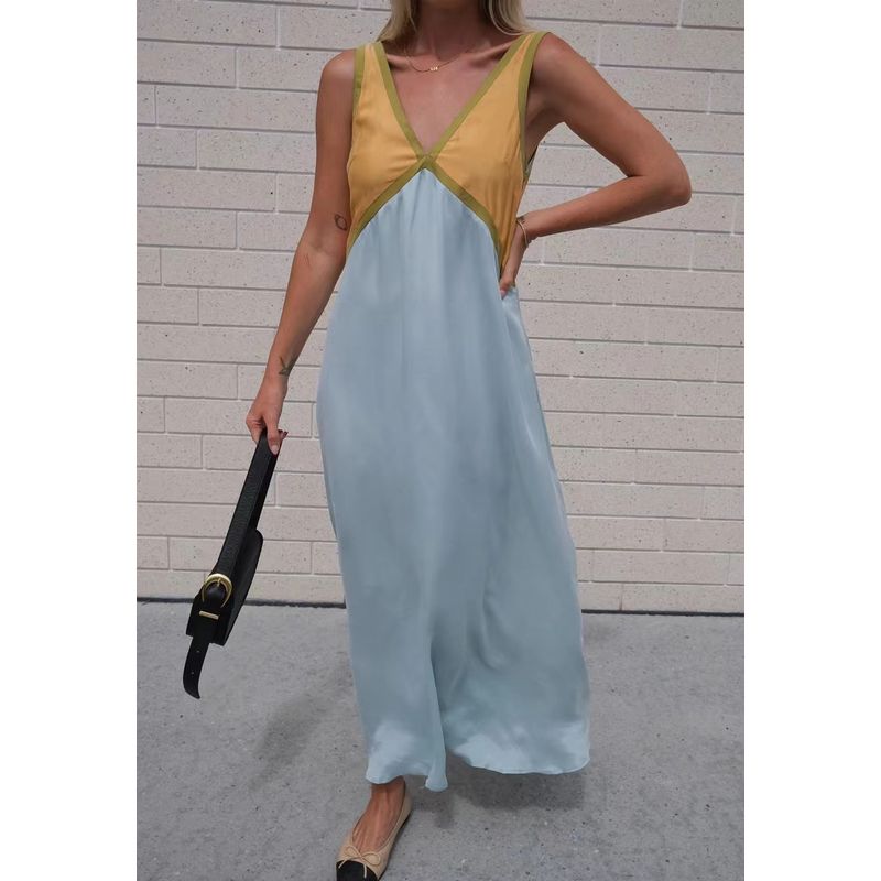 Fashion New Arrival Fashion V Neck Sleeveless Color Block Swing Dress V-Neck Color Blocking Dress Yellow S
Fashion New Arrival Fashion V Neck Sleeveless Color Block Swing Dress V-Neck Color Blocking Dress Yellow S