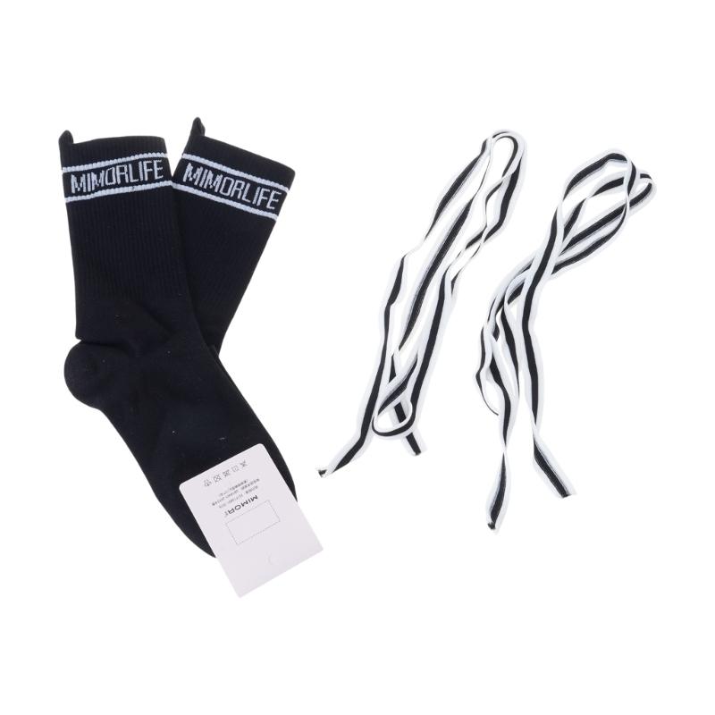 Cotton Middle Calf Socks with Strap Ties Trendy Letter Design Medium Stockings Anti-friction for Adults 18-40 Years Old One Size чорний
Cotton Middle Calf Socks with Strap Ties Trendy Letter Design Medium Stockings Anti-friction for Adults 18-40 Years Old One Size чорний