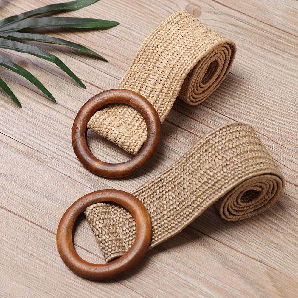 Casual PP Straw Round Wooden Buckle Wide Elastic Waist Chain Belly Necklace Straw Belt Body Jewelry
Casual PP Straw Round Wooden Buckle Wide Elastic Waist Chain Belly Necklace Straw Belt Body Jewelry