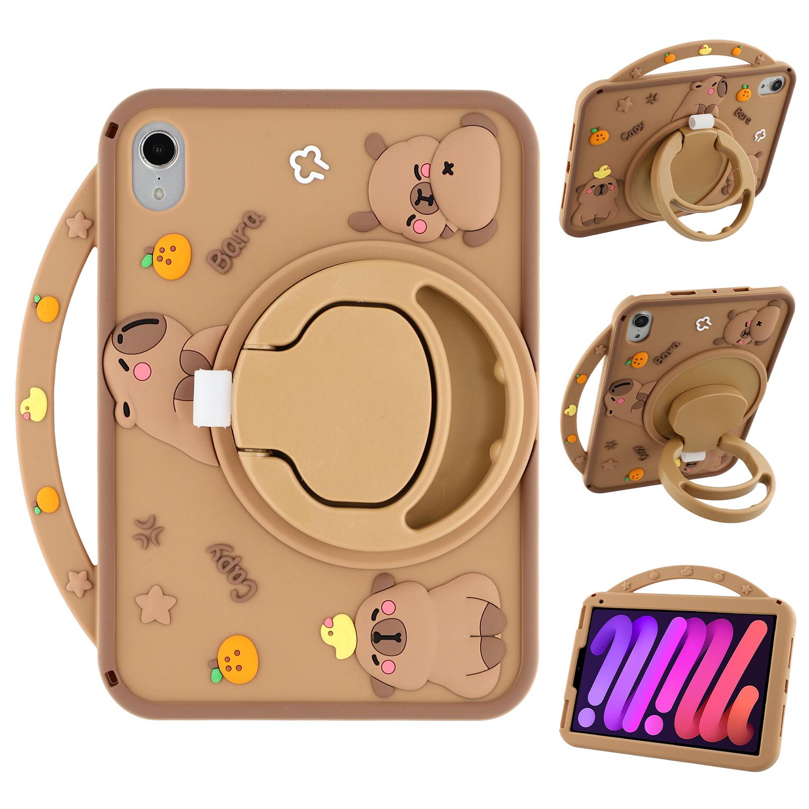 Для iPad mini (2024)/(2021 рік) Силіконовий чохол з ручкою, підставка, що обертається на 360 градусів, захисна кришка, візерунок капібари Type A
Для iPad mini (2024)/(2021 рік) Силіконовий чохол з ручкою, підставка, що обертається на 360 градусів, захисна кришка, візерунок капібари Type A