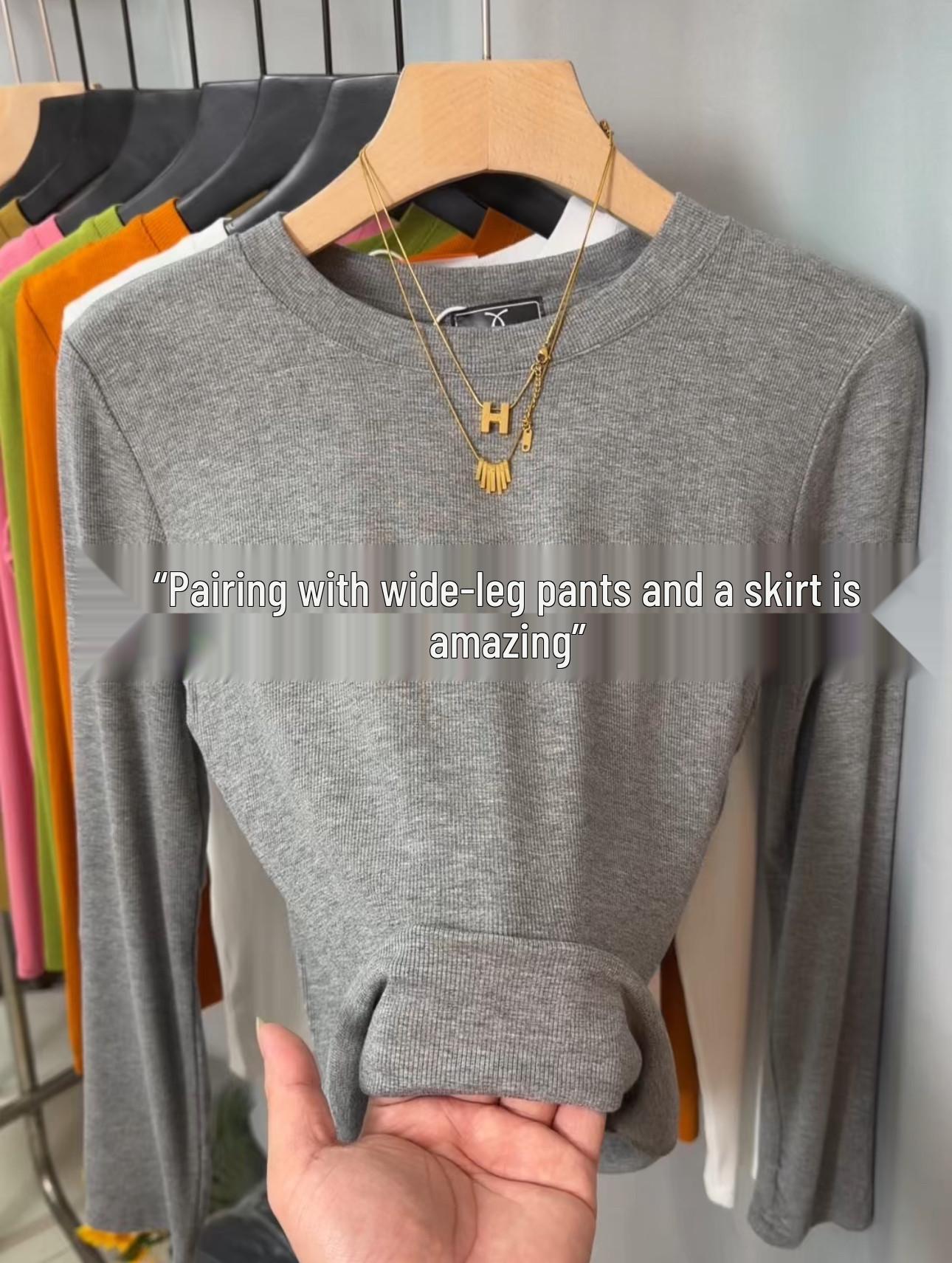 Pumpkin Orange Women s Slimming Round Neck Long Sleeve Top - Stylish, Versatile, Trendy Base Layer L (105-120 lbs)
Pumpkin Orange Women s Slimming Round Neck Long Sleeve Top - Stylish, Versatile, Trendy Base Layer L (105-120 lbs)