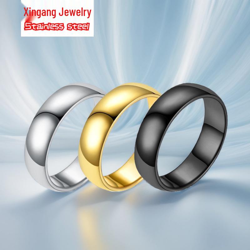 European & American Glossy Titanium Steel Couple Ring - 2-4-6-8mm Arc Design, Stainless Steel Finger Jewelry Size 10
European & American Glossy Titanium Steel Couple Ring - 2-4-6-8mm Arc Design, Stainless Steel Finger Jewelry Size 10
