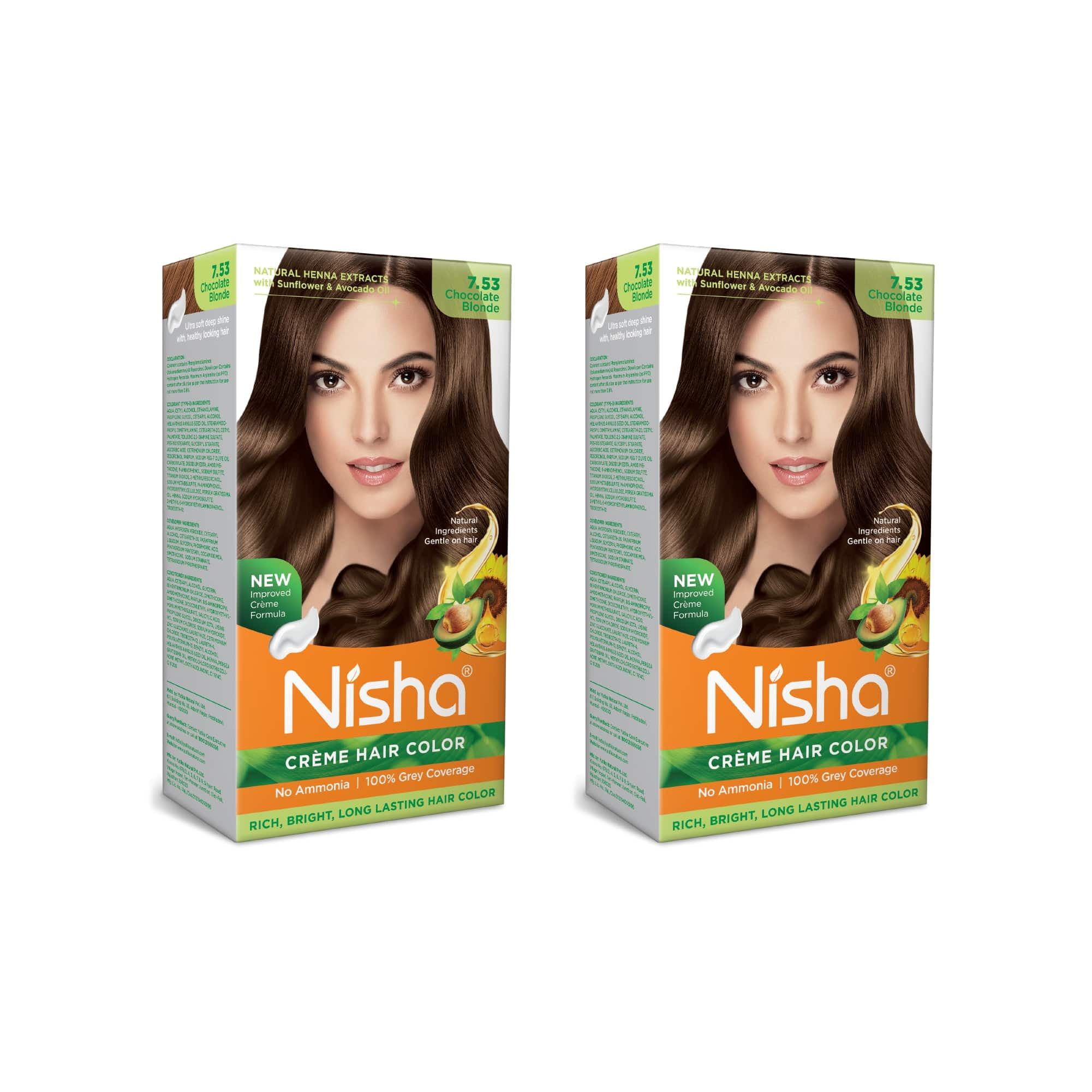Nisha Crème Hair Color Pack 2, стойкая краска для волос цвета блонд, 100% покрытие седины, шоколадный блонд, 4,23 унции
Nisha Crème Hair Color Pack 2, стойкая краска для волос цвета блонд, 100% покрытие седины, шоколадный блонд, 4,23 унции