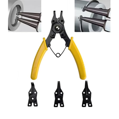 Snap Ring Pliers Tool Set - High Carbon Steel Forged with 4 Interchangeable Heads, Split Ring Pliers, Coupler Removal Tool with Comfortable Handles, M
Snap Ring Pliers Tool Set - High Carbon Steel Forged with 4 Interchangeable Heads, Split Ring Pliers, Coupler Removal Tool with Comfortable Handles, M