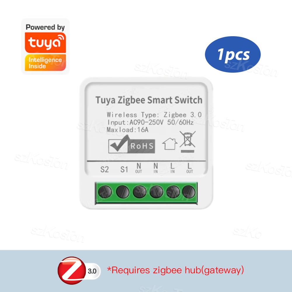 Tuya 16A Zigbee Mini DIY Smart Switch Module Relay support 2-way Control Timer smart life Works With Alexa Google Home Alice
Tuya 16A Zigbee Mini DIY Smart Switch Module Relay support 2-way Control Timer smart life Works With Alexa Google Home Alice