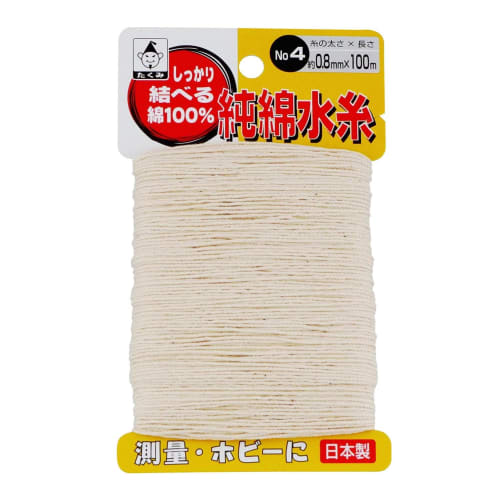 Takumi Pure Cotton Water Thread 100m Roll No.4
Takumi Pure Cotton Water Thread 100m Roll No.4