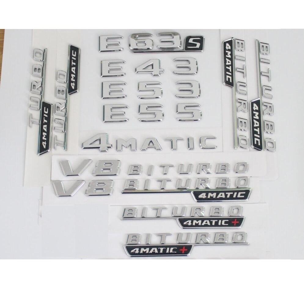 Chrome Letters W213 C238 E43 E55 E53 E63 Symbols V8 BITURBO 4MATIC Sticker for Mercedes Benz AMG W212 W213Trunk Fender Emblems E 63s
Chrome Letters W213 C238 E43 E55 E53 E63 Symbols V8 BITURBO 4MATIC Sticker for Mercedes Benz AMG W212 W213Trunk Fender Emblems E 63s