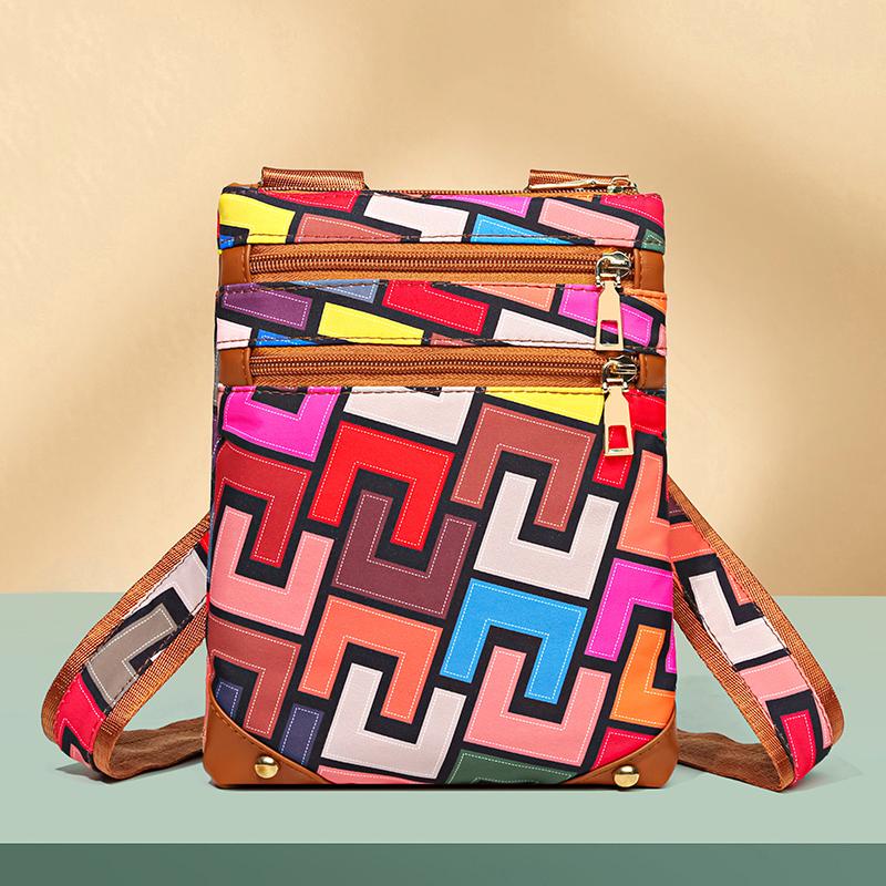 Модная женская сумка через плечо, женская нейлоновая сумка для мобильного телефона, сумка-кошелек из цельного куска кожи, маленькая женская сумка через плечо для женщин