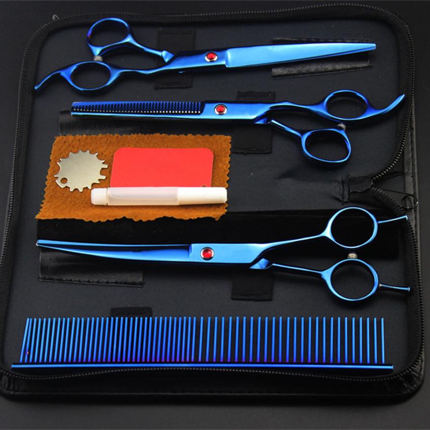 Professional 4 Kit 7 Blue Pet Grooming Hair Scissors Dog Sissors Comb Thinning Barber Hairshears Case Hairdressing Scissors
Professional 4 Kit 7 Blue Pet Grooming Hair Scissors Dog Sissors Comb Thinning Barber Hairshears Case Hairdressing Scissors