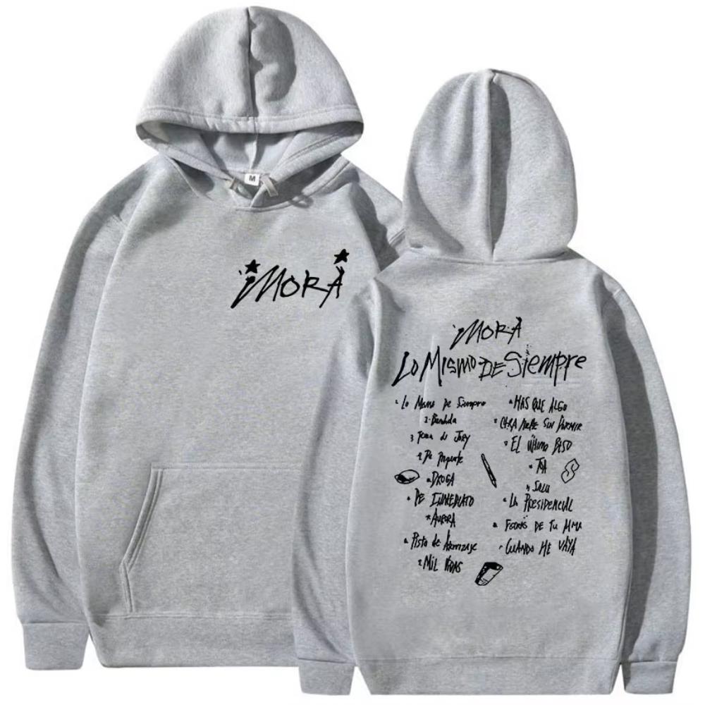 Rapper Mora Lo Mismo De Siempre Tour Album Hoody Men Women Vintage Aesthetic Sweatshirt Oversized Hoodie Streetwear 3XL
Rapper Mora Lo Mismo De Siempre Tour Album Hoody Men Women Vintage Aesthetic Sweatshirt Oversized Hoodie Streetwear 3XL