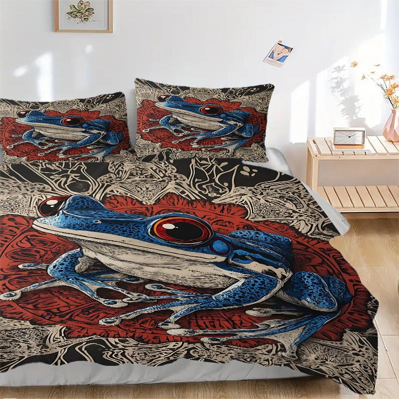 3pcs Blue Tree Frog Print Duvet Cover Set, Soft Comfortable Duvet Cover,Guest Room (1*Duvet Cover + 2*Pillowcase, Without Core) yy251104127 135x200cm
3pcs Blue Tree Frog Print Duvet Cover Set, Soft Comfortable Duvet Cover,Guest Room (1*Duvet Cover + 2*Pillowcase, Without Core) yy251104127 135x200cm