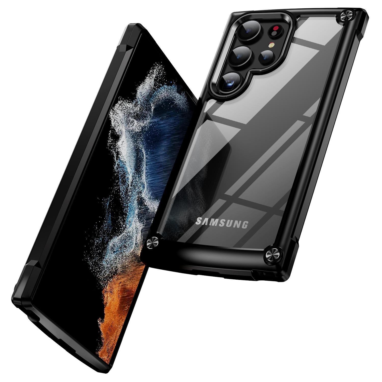 For Samsung Galaxy S24 Ultra Case Anti-fall PC+TPU Phone Protector with Alloy Lens Frame Black
For Samsung Galaxy S24 Ultra Case Anti-fall PC+TPU Phone Protector with Alloy Lens Frame Black