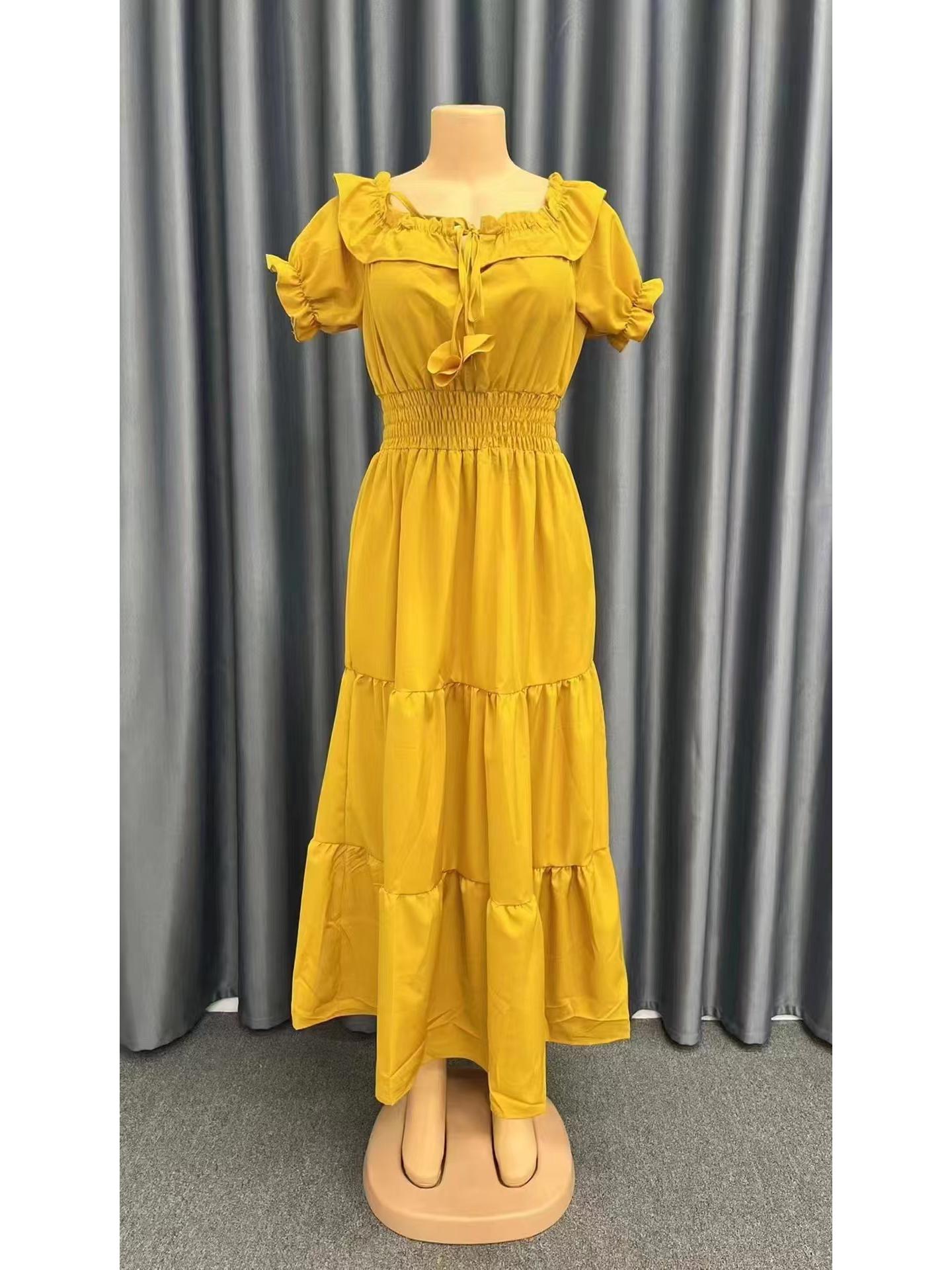 2026 Европейское и американское платье-бандо со шнуровкой и кружевной каймой - Однотонный голландский стиль Small жёлтый
2026 Европейское и американское платье-бандо со шнуровкой и кружевной каймой - Однотонный голландский стиль Small жёлтый