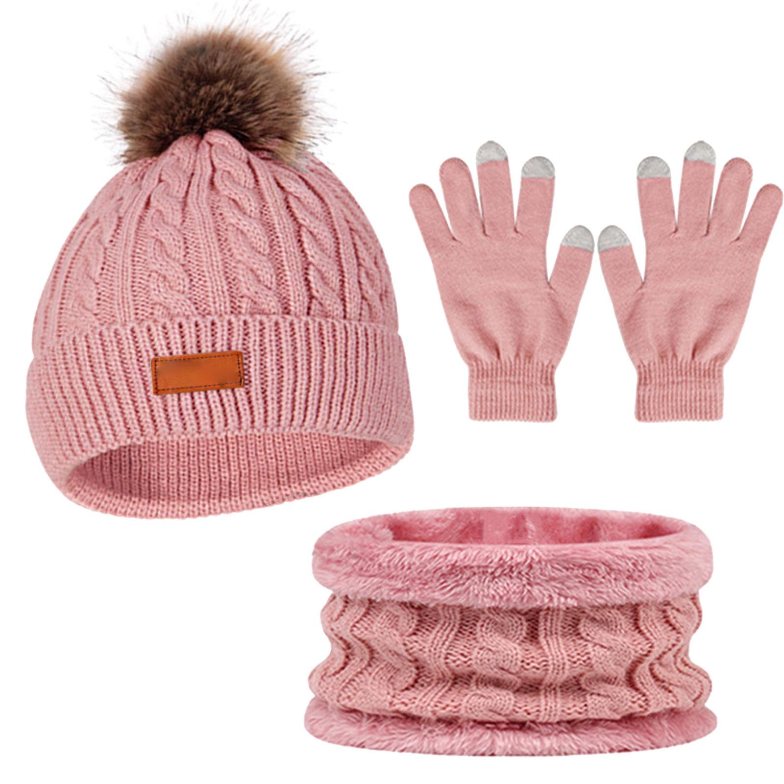 Unisex Winter Hat Scarf Gloves Suit Soft Wool Hat Outdoor Winter Apparel for Men and Women Casual Wear рожевий
Unisex Winter Hat Scarf Gloves Suit Soft Wool Hat Outdoor Winter Apparel for Men and Women Casual Wear рожевий