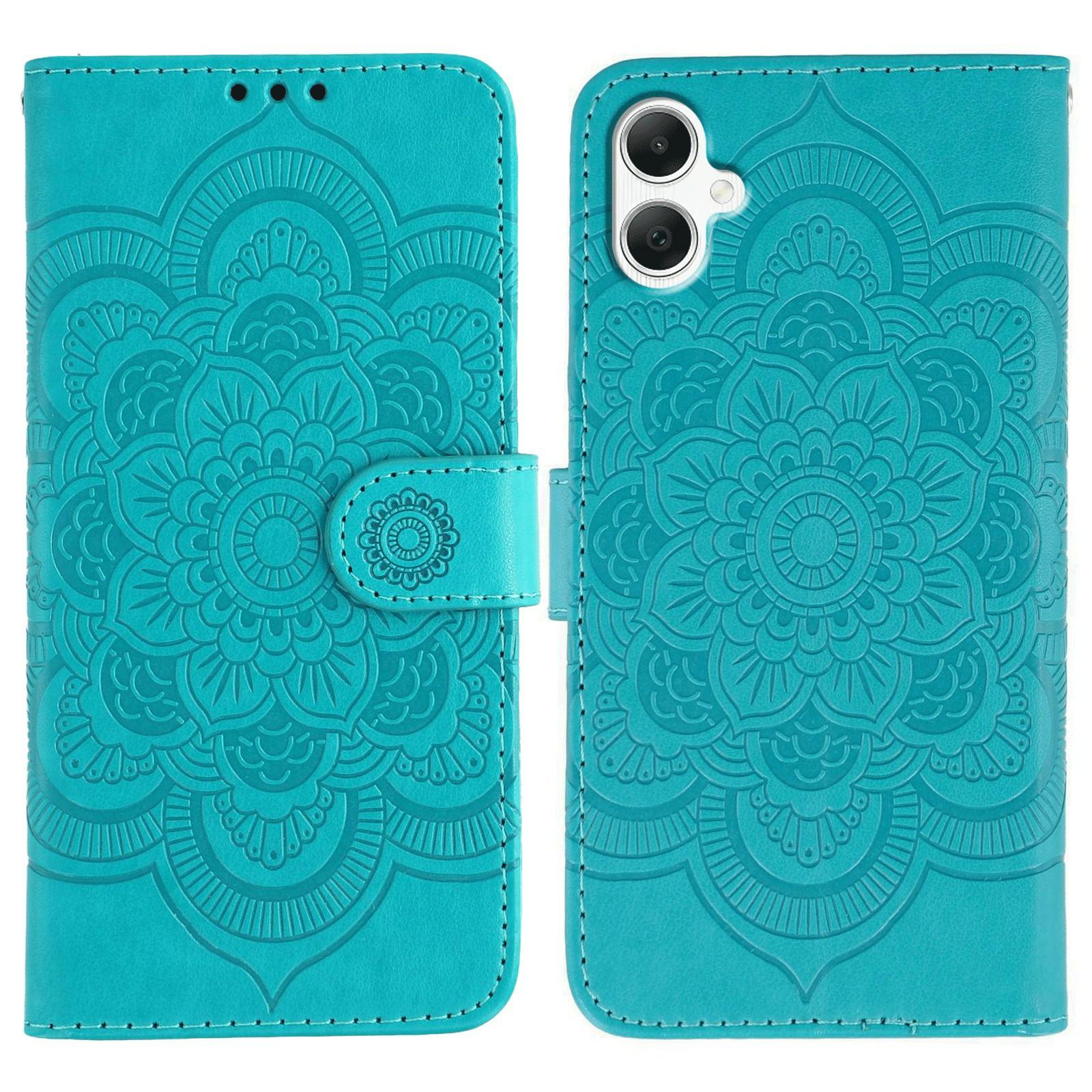 Чехол для Samsung Galaxy A05 4G, из ПУ кожи, с тисненым дизайном мандалы, кошелек, чехол для телефона с ремешком на запястье Blue
Чехол для Samsung Galaxy A05 4G, из ПУ кожи, с тисненым дизайном мандалы, кошелек, чехол для телефона с ремешком на запястье Blue