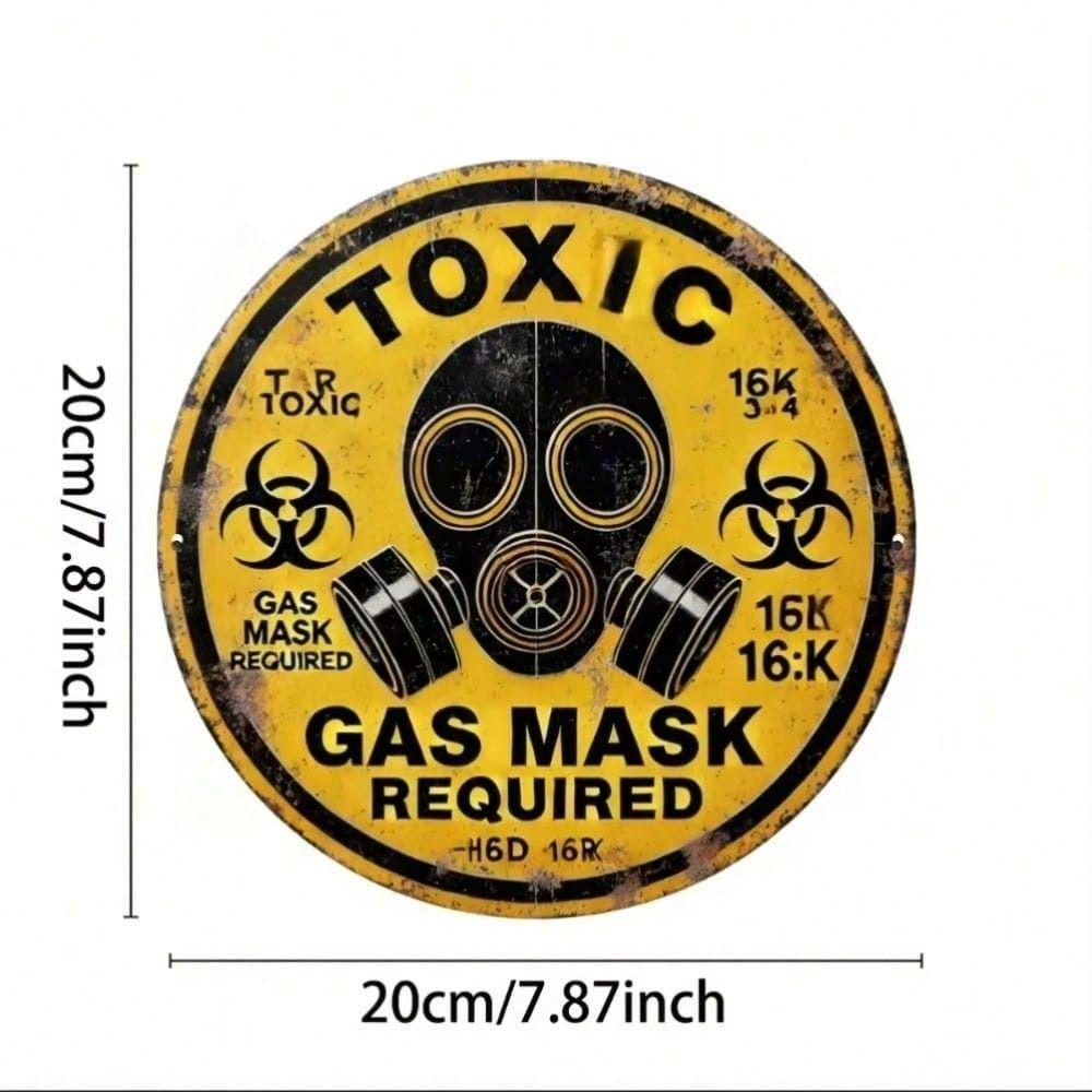 Metal Poster Toxic Danger Sign Gas Mask Vintage Garage Wall Decor
Metal Poster Toxic Danger Sign Gas Mask Vintage Garage Wall Decor
