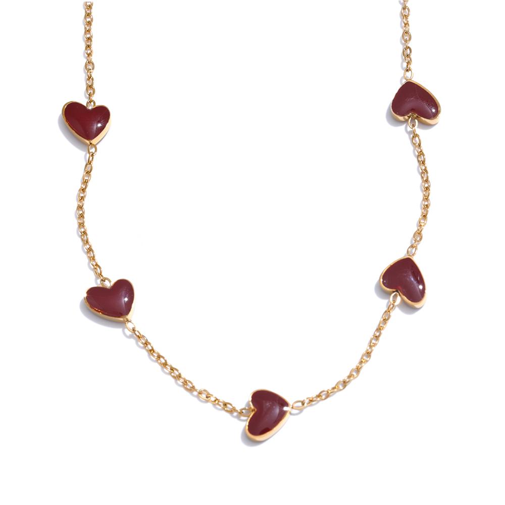 Yhpup Color Ancora Ankela Red Enamel Heart Love Chic Chain Necklace Women Stainless Steel Jewelry Valentine s Gift
Yhpup Color Ancora Ankela Red Enamel Heart Love Chic Chain Necklace Women Stainless Steel Jewelry Valentine s Gift