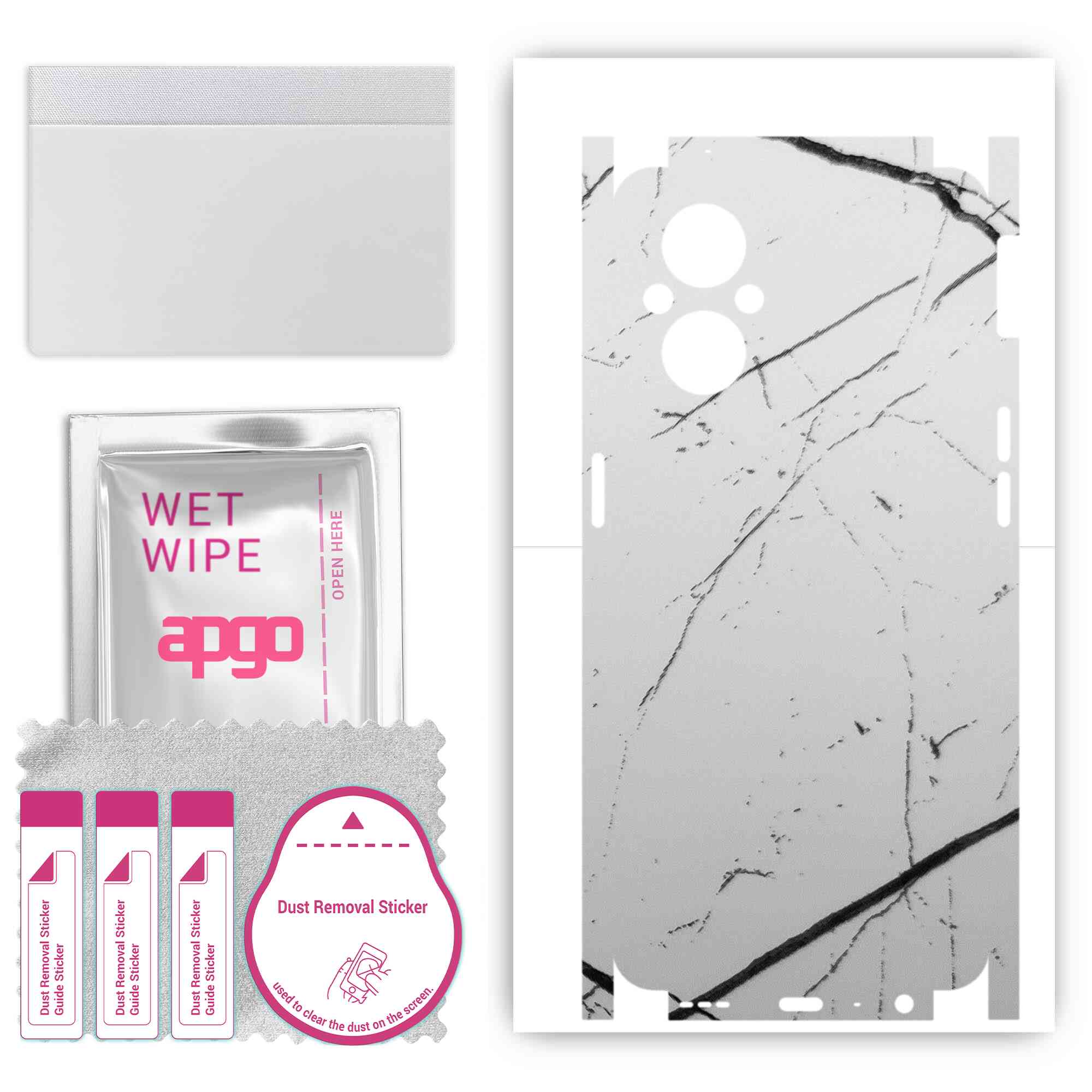 apgo Protective Skin Sticker for the back+sides compatible with Oppo F21 Pro 5G, Full Wrap Film, Foil, Vinyl - Pattern White Marble
apgo Protective Skin Sticker for the back+sides compatible with Oppo F21 Pro 5G, Full Wrap Film, Foil, Vinyl - Pattern White Marble