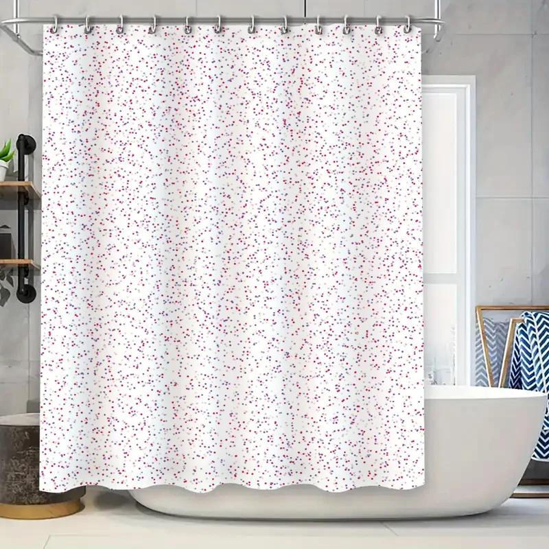 Bathroom Shower Curtain Decorative Print Red Blue White Waterproof Fabric 180X240Cm Home Decoration Bath Towel Holder Rods Set B W60H190(CM)-1 Pcs
Bathroom Shower Curtain Decorative Print Red Blue White Waterproof Fabric 180X240Cm Home Decoration Bath Towel Holder Rods Set B W60H190(CM)-1 Pcs