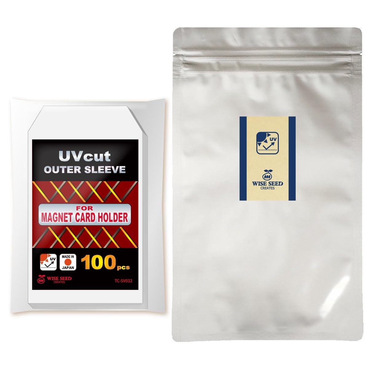 WISE SEED UV cut 35PT Magho exclusive sleeve pieces aluminum (100 + pack)
WISE SEED UV cut 35PT Magho exclusive sleeve pieces aluminum (100 + pack)