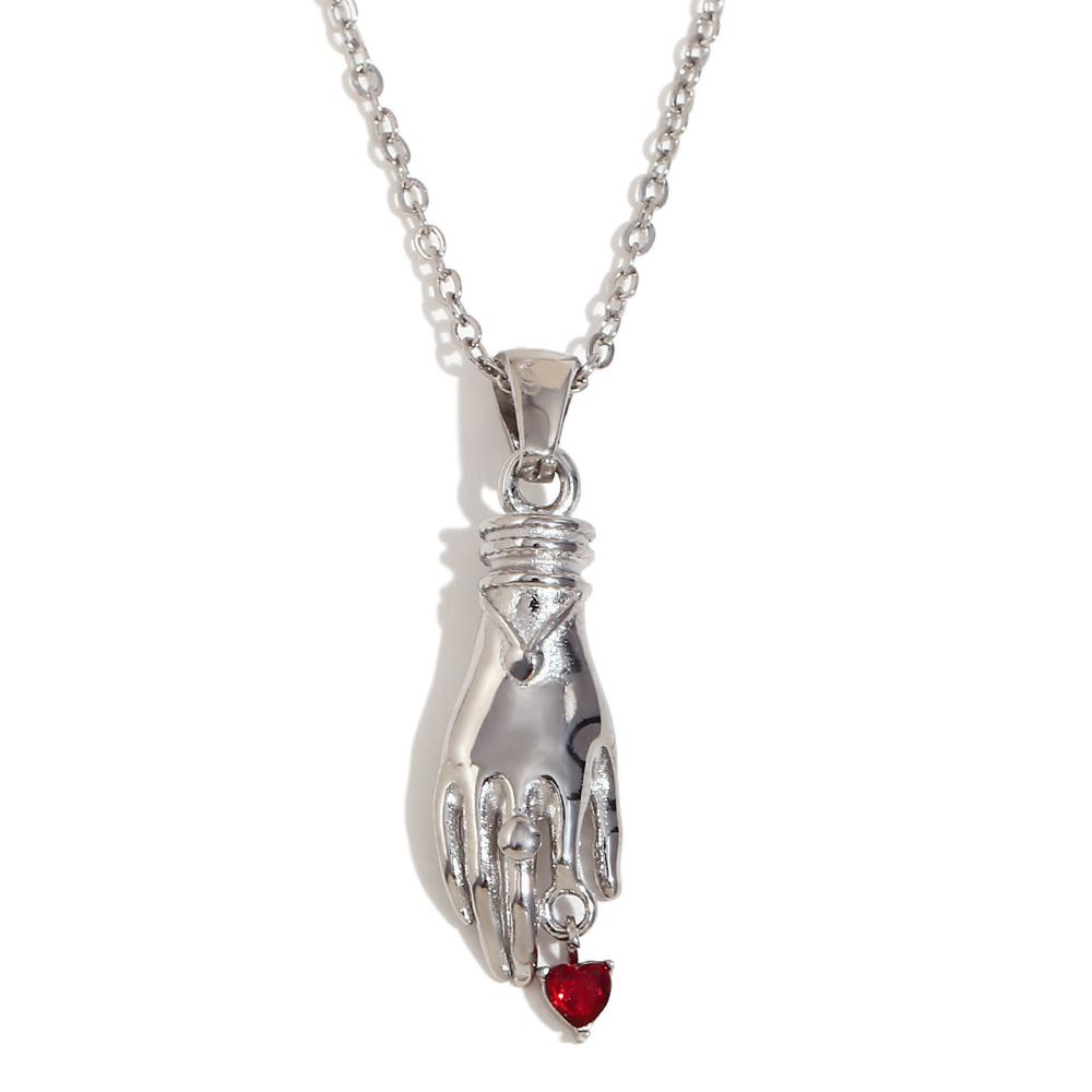 MamacitaSlay New Design Red Heart Hand Pendant Thin Chain Stainless Steel Necklace Woman Women s Neck Chain Jewelry Decoration 40cm срібний
MamacitaSlay New Design Red Heart Hand Pendant Thin Chain Stainless Steel Necklace Woman Women s Neck Chain Jewelry Decoration 40cm срібний
