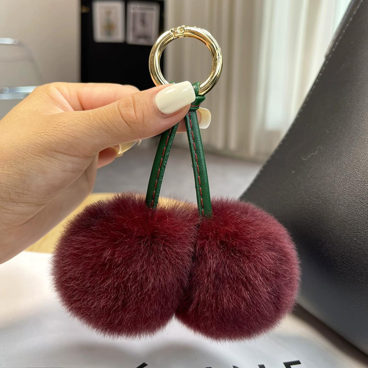 Real Rex Rabbit Hair Cherry Car Keychain Pendant Internet celebrities ins Cute Pompom Bag Pendant Birthday Gift бордовий
Real Rex Rabbit Hair Cherry Car Keychain Pendant Internet celebrities ins Cute Pompom Bag Pendant Birthday Gift бордовий