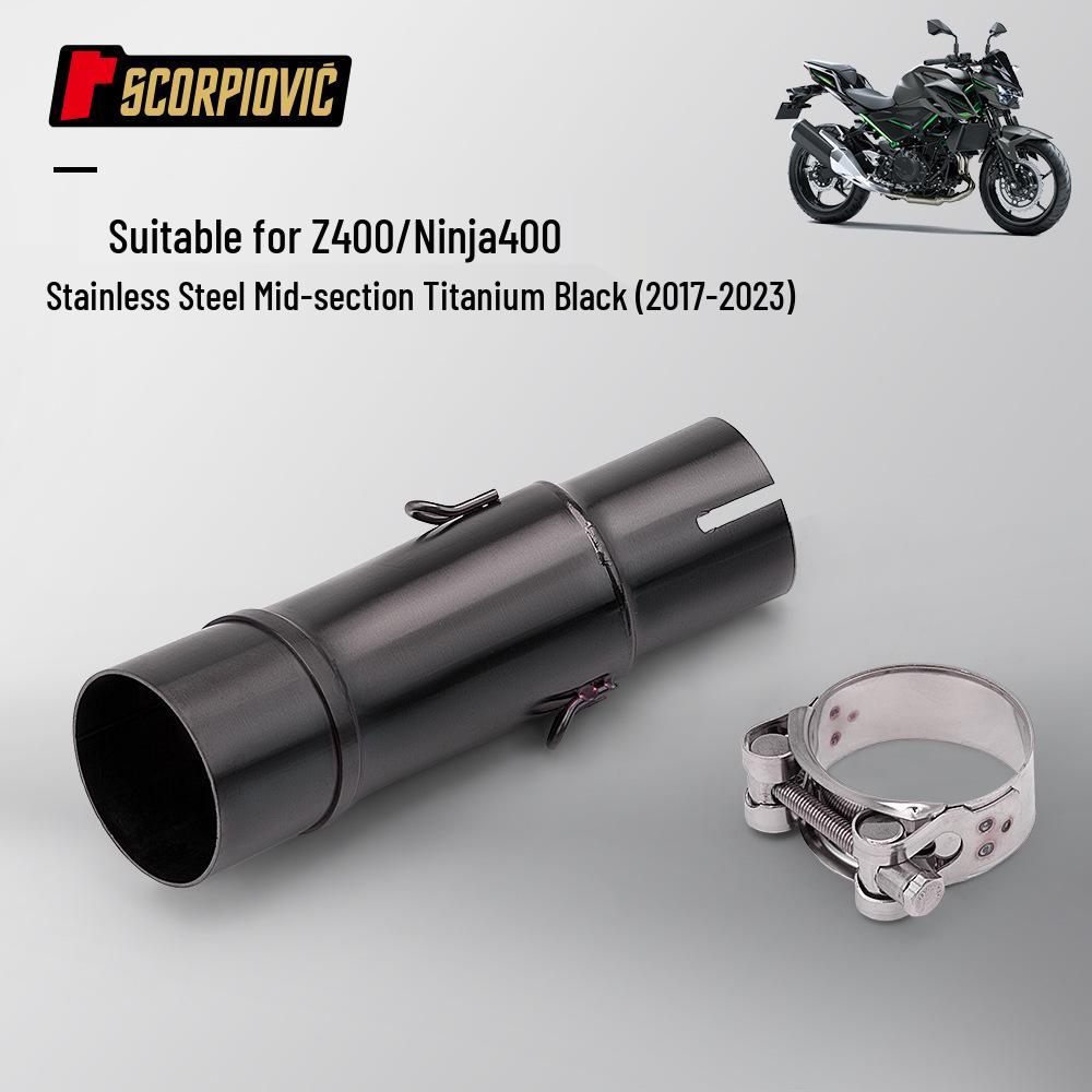 Ninja 400 Z400 Stainless Steel Mid-Pipe Exhaust, Non-Destructive Install for 2017-2023 Models
Ninja 400 Z400 Stainless Steel Mid-Pipe Exhaust, Non-Destructive Install for 2017-2023 Models